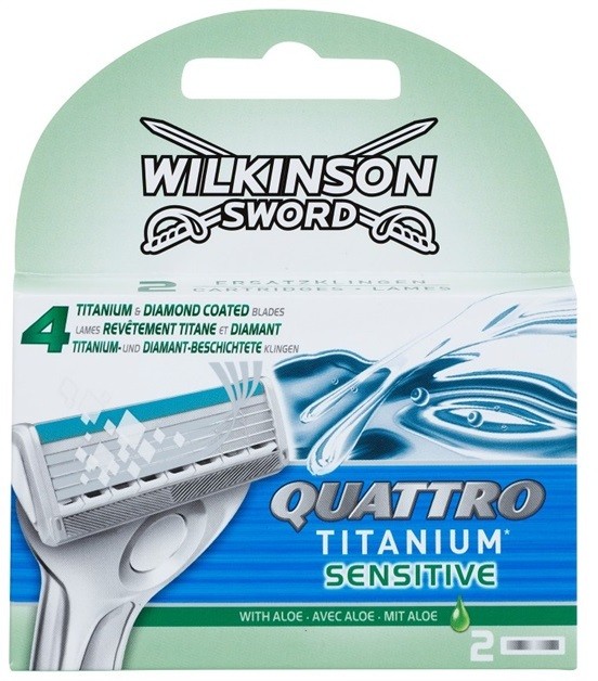 Wilkinson Sword Quattro Titanium Sensitive tartalék pengék  2 db