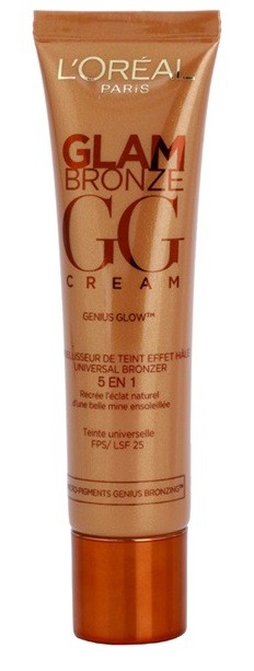 L’Oréal Paris Glam Bronze GG Cream bronzosító krém az arcra 5 in 1 árnyalat Universelle (SPF 25) 30 ml