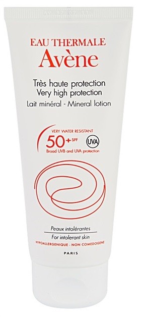 Avène Sun Mineral védő tej kémiai szűrő és parfüm mentes SPF 50+  100 ml