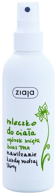 Ziaja Cucumber testápoló tej spray -ben  200 ml