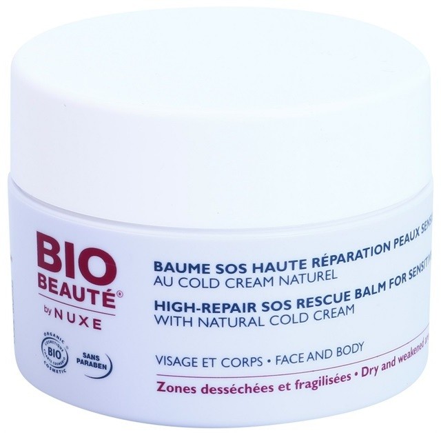 Bio Beauté by Nuxe High Nutrition SOS regeneráló balzsam az érzékeny bőrre cold cream  50 ml