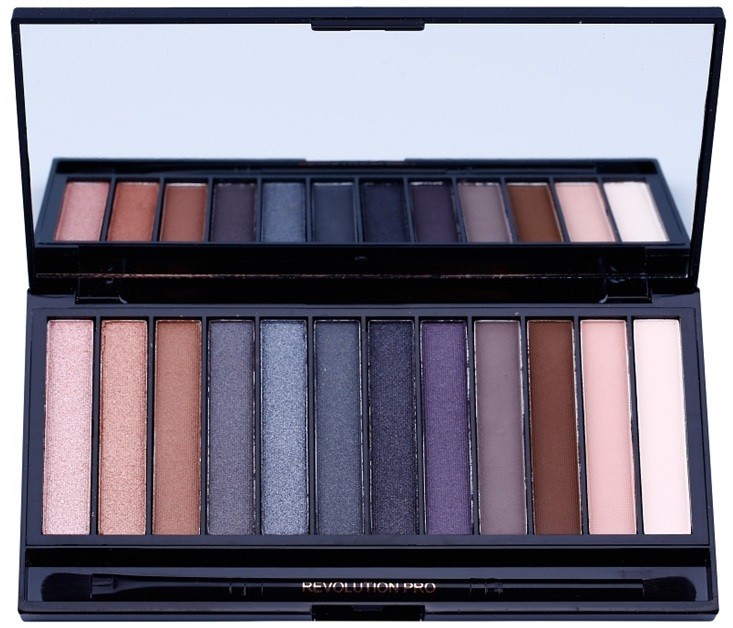 Makeup Revolution Iconic Smokey szemhéjfesték paletták tükörrel és aplikátorral  13 g