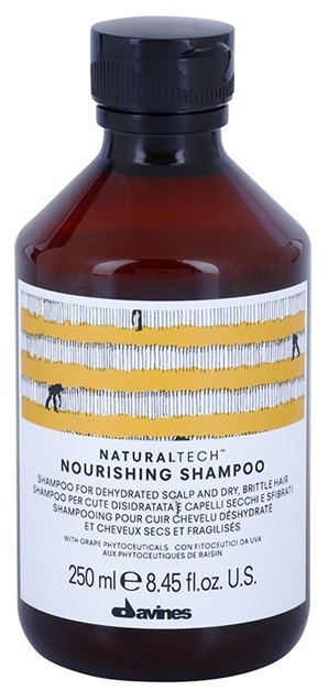 Davines Naturaltech Nourishing Sampon dehidratált fejbőrre és száraz törékeny hajra  250 ml