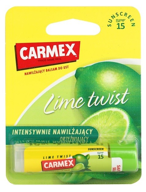 Carmex Lime Twist hidratáló ajakbalzsam ceruzában SPF 15  4,25 g