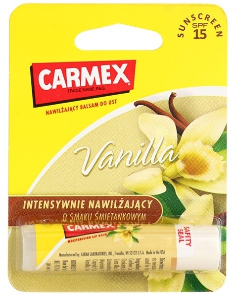 Carmex Vanilla hidratáló ajakbalzsam ceruzában SPF 15  4,25 g