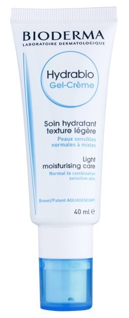 Bioderma Hydrabio Gel-Créme gyengéd és hidratáló géles krém normál és kombinált, érzékeny bőrre  40 ml