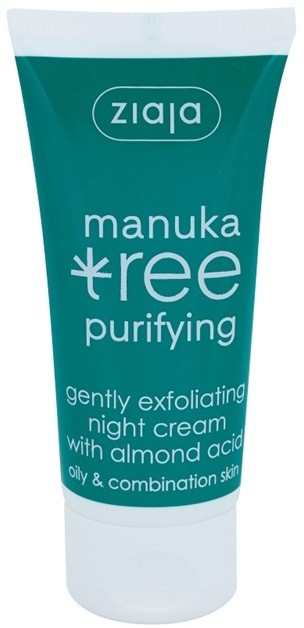 Ziaja Manuka Tree Purifying hámlasztó éjszakai krém pattanások ellen  50 ml