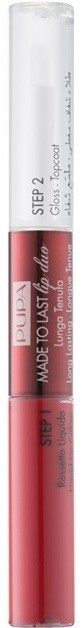 Pupa Collection Privée tartós, két fázisú szájfény árnyalat 013 Opulent Red 2 x 4 ml