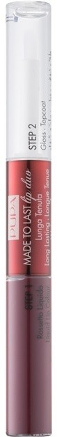 Pupa Collection Privée tartós, két fázisú szájfény árnyalat 014 Exclusive Burgundy 2 x 4 ml