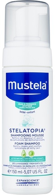 Mustela Bébé Stelatopia habsampon gyermekeknek születéstől kezdődően  150 ml