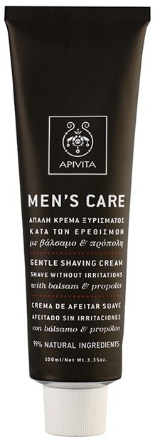 Apivita Men's Care Balsam & Propolis gyengéd krém borotválkozáshoz  100 ml