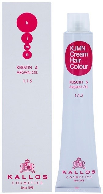 Kallos KJMN hajfesték keratinnal és argán olajjal árnyalat 8.4 Light Copper Blond  100 ml