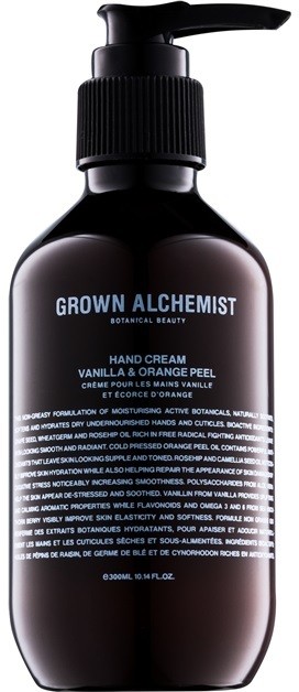 Grown Alchemist Hand & Body kézkrém Vanilla & Orange Peel 300 ml