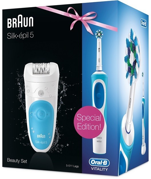 Braun Silk-épil 5 Wet&Dry 5-511 + Oral-B Vitality epilátor + Oral-B Vitality