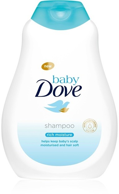 Dove Baby Rich Moisture sampon a gyermek fejbőrre  200 ml