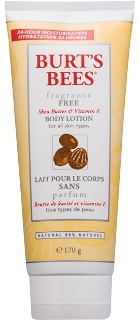 Burt’s Bees Shea Butter Vitamin E testápoló tej bambusszal parfümmentes  170 g