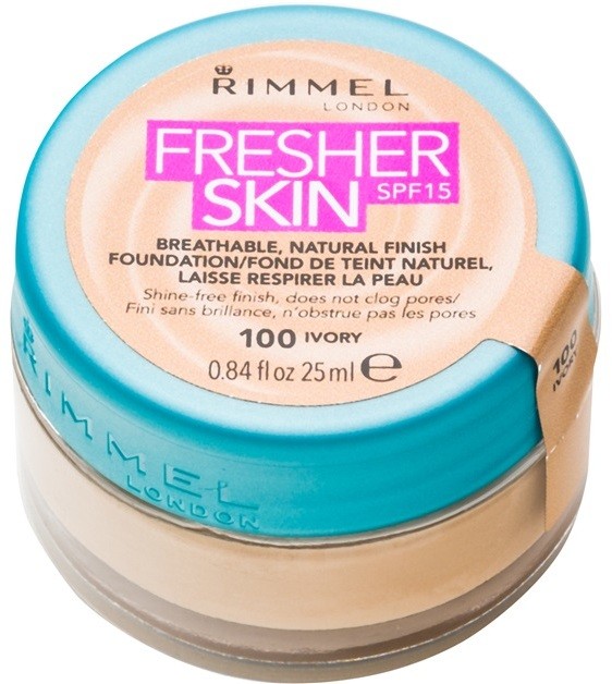 Rimmel Fresher Skin ultra könnyű make-up SPF 15 árnyalat 100 Ivory 25 ml