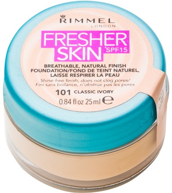 Rimmel Fresher Skin ultra könnyű make-up SPF 15 árnyalat 101 Classic Ivory 25 ml