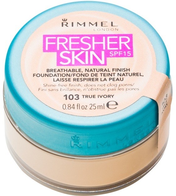 Rimmel Fresher Skin ultra könnyű make-up SPF 15 árnyalat 103 True Ivory 25 ml