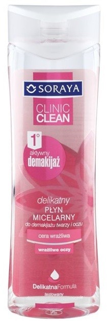 Soraya Clinic Clean micelláris víz az érzékeny arcbőrre és szemekre  200 ml