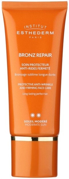 Institut Esthederm Bronz Repair feszesítő arckrém a ráncok ellen közepes UV védelemmel  50 ml