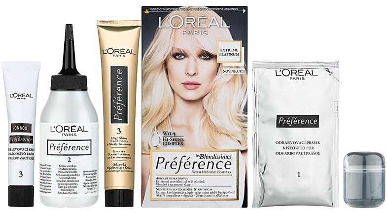 L’Oréal Paris Préférence hajfesték árnyalat Extreme Platinum