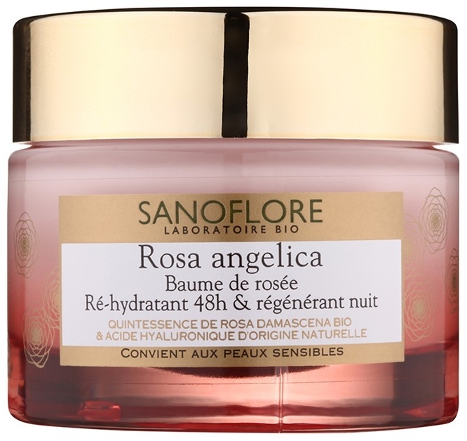 Sanoflore Rosa Angelica hidratáló éjszakai krém regeneráló hatással  50 ml