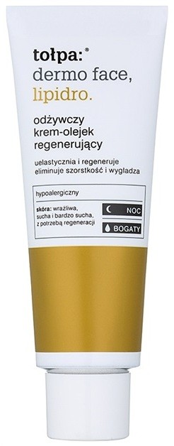 Tołpa Dermo Face Lipidro éjszakai tápláló krém regeneráló hatással  40 ml