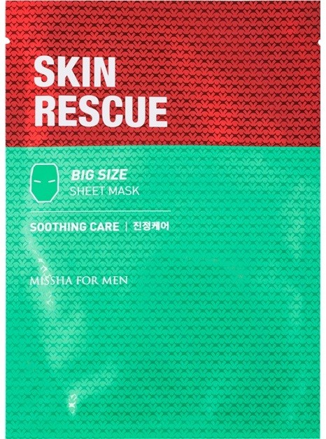 Missha For Men Skin Rescue nyugtató hatású gézmaszk uraknak  23 g