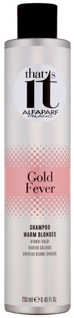 Alfaparf Milano That s it Gold Fever sampon a szőke meleg árnyalataiért  250 ml