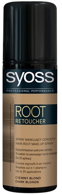 Syoss Root Retoucher tonizáló festék a lenőtt hajra spray -ben árnyalat Dark Blonde 120 ml