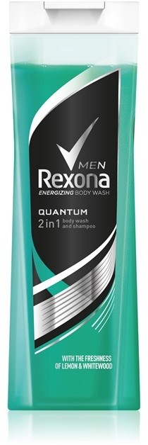 Rexona Quantum tusfürdő gél és sampon 2 in 1  400 ml