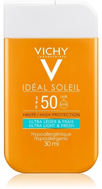 Vichy Idéal Soleil ultrakönnyű fényvédő krém arcra és testre SPF 50  30 ml