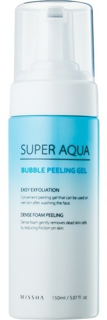 Missha Super Aqua Bubble Peeling Gel hidratáló peeling   150 ml