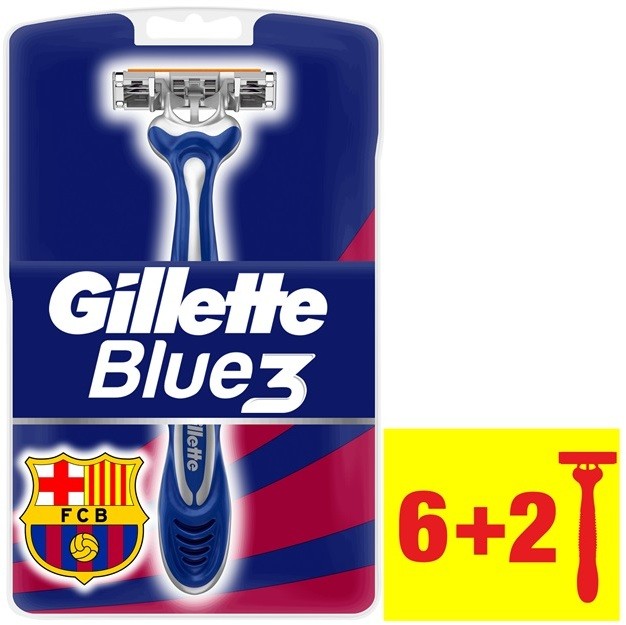 Gillette Blue 3 FCBarcelona eldobható borotva  8 db