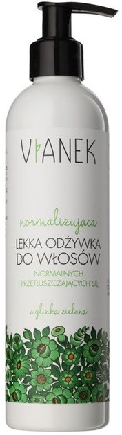 Vianek Energizing normalizáló kondicionáló normál és zsíros hajra zöld agyaggal  300 ml