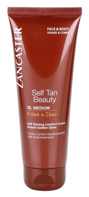 Lancaster Self Tan Beauty komfort önbarnító krém testre és arcra árnyalat 02 Medium  125 ml