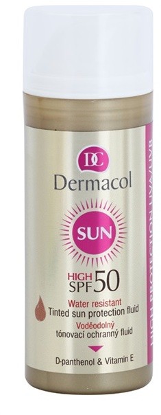 Dermacol Sun Water Resistant színező vízálló arc fluid SPF 50  50 ml