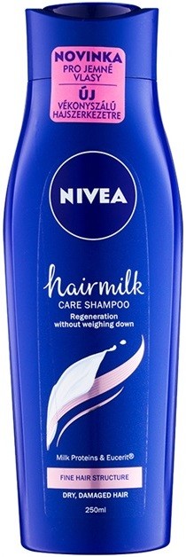 Nivea Hairmilk ápoló sampon a finom hajért  250 ml