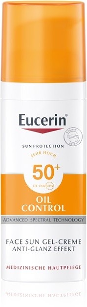 Eucerin Sun Oil Control védő géles krém az arcra SPF 50+  50 ml