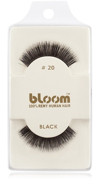 Bloom Natural ragasztható műszempilla természetes hajból No. 20 (Black) 1 cm