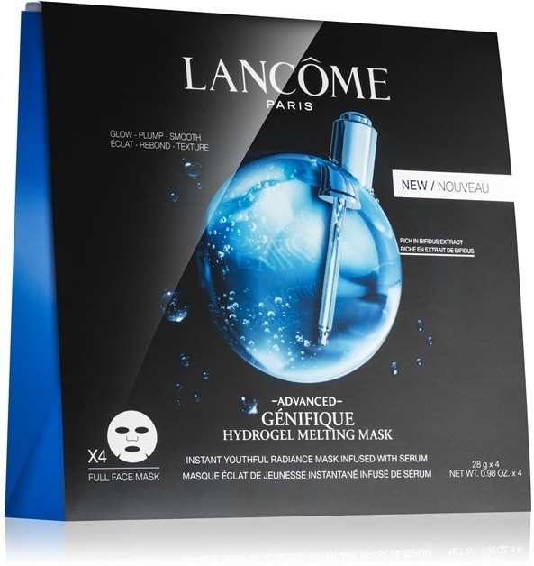 Lancôme Génifique Advanced fiatalító és élénkítő maszk hidratáló hatással Hydrogel Melting Mask 4 x 28 g