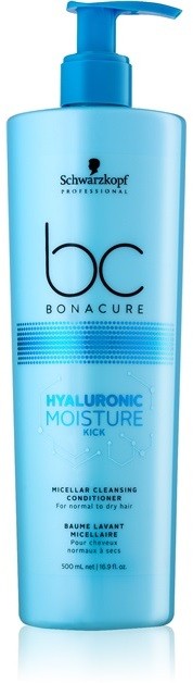 Schwarzkopf Professional BC Bonacure Moisture Kick micelláris tisztító kondicionáló száraz hajra  500 ml