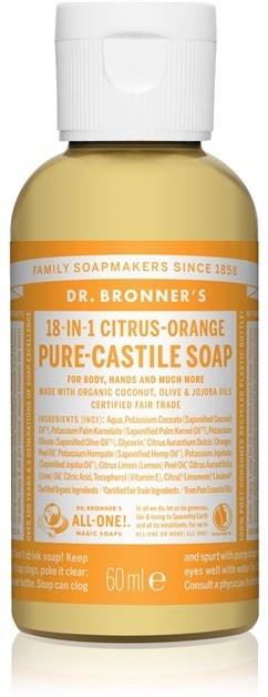 Dr. Bronner's Citrus & Orange folyékony univerzális szappan  60 ml