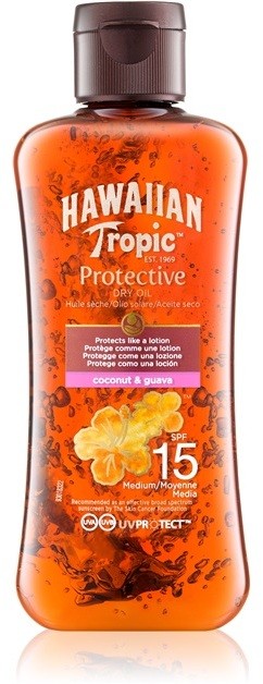 Hawaiian Tropic Protective száraz olaj napozáshoz SPF 15  100 ml