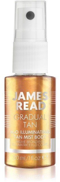 James Read Gradual Tan H2O Illuminating önbarnító permet testre  30 ml