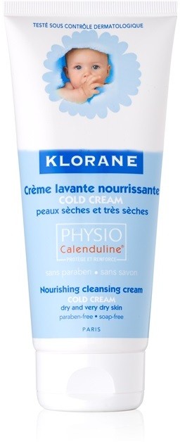 Klorane Bébé Cold Cream tápláló tisztító tej Száraz, nagyon száraz bőrre  200 ml