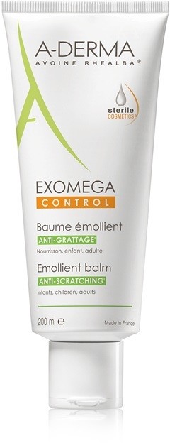 A-Derma Exomega bőrpuhító testbalzsam nagyon száraz, érzékeny és atópiás bőrre  200 ml