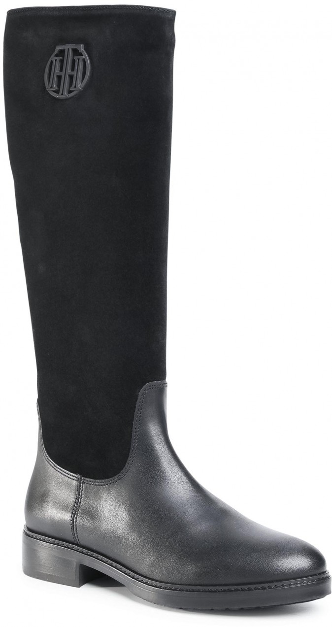 Lovaglócsizma TOMMY HILFIGER - Moder Tommy Long Boot FW0FW05163 Black BDS