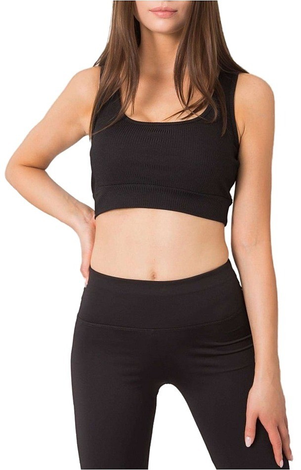 fekete női crop top